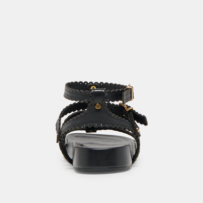 Susana Black Leather Sandals - Dolce Vita