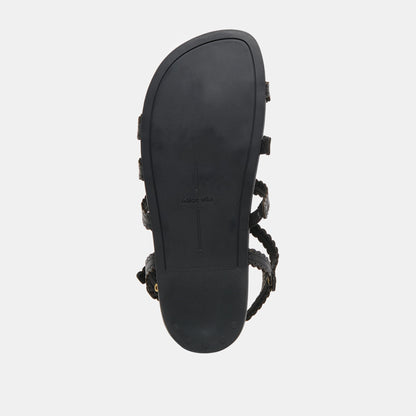 Susana Black Leather Sandals - Dolce Vita