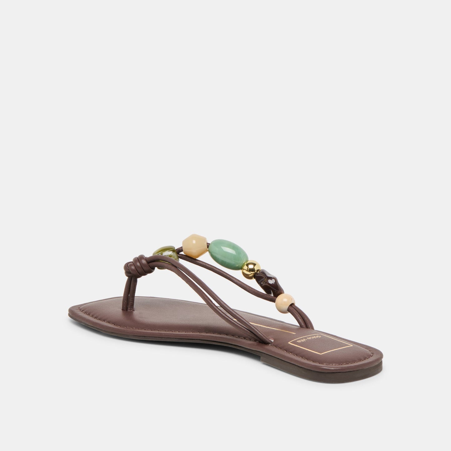 Cely Dk Brown Leather Sandals - Dolce Vita