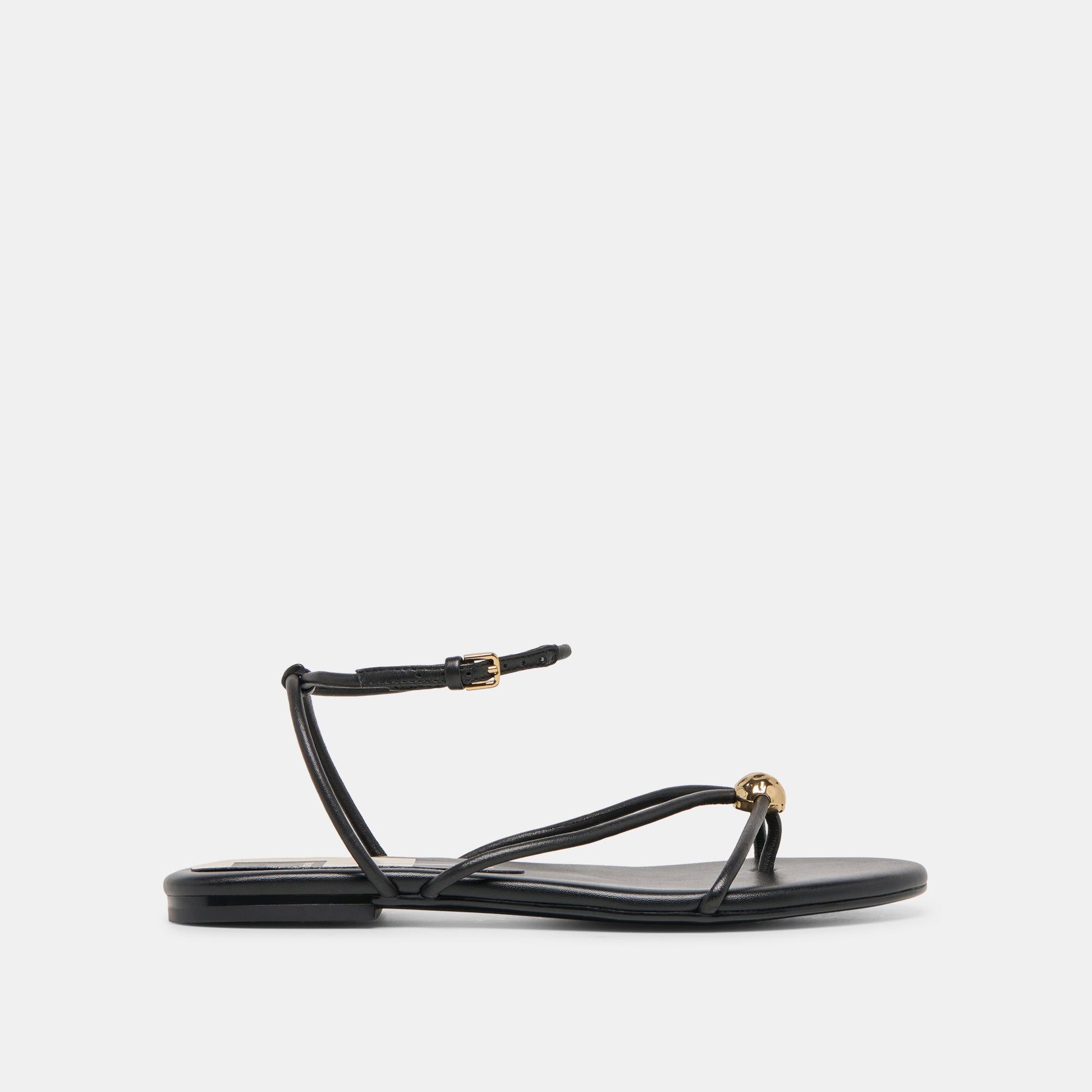 Kenley Black Leather Sandals - Dolce Vita