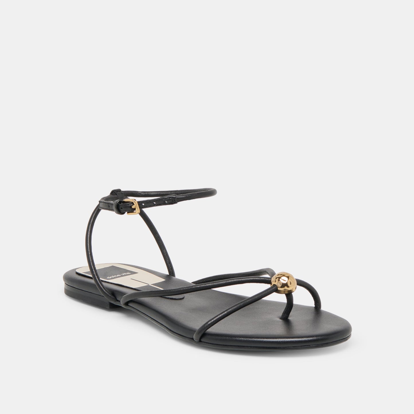 Kenley Black Leather Sandals - Dolce Vita