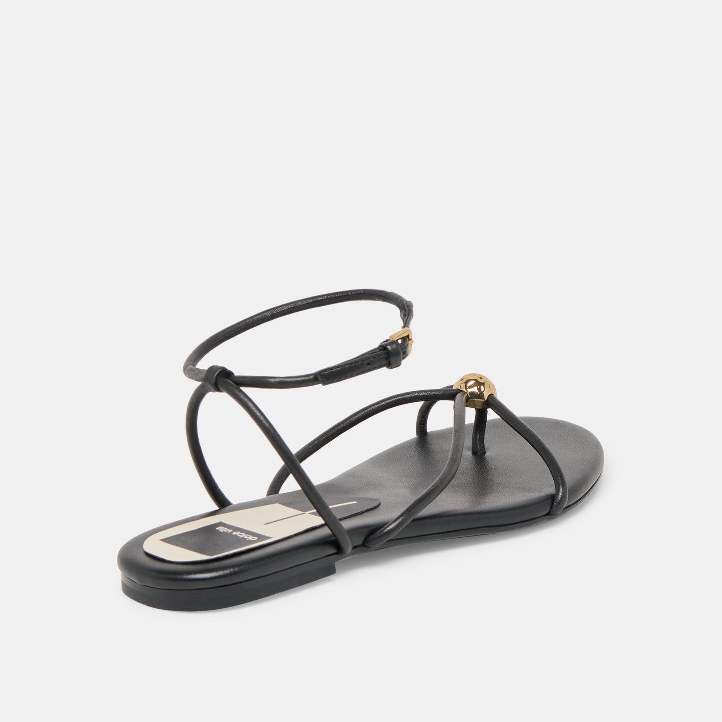 Kenley Black Leather Sandals - Dolce Vita