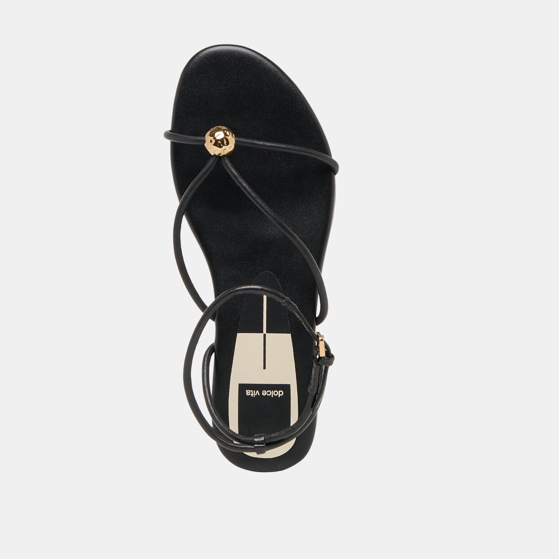 Kenley Black Leather Sandals - Dolce Vita