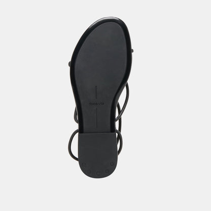 Kenley Black Leather Sandals - Dolce Vita