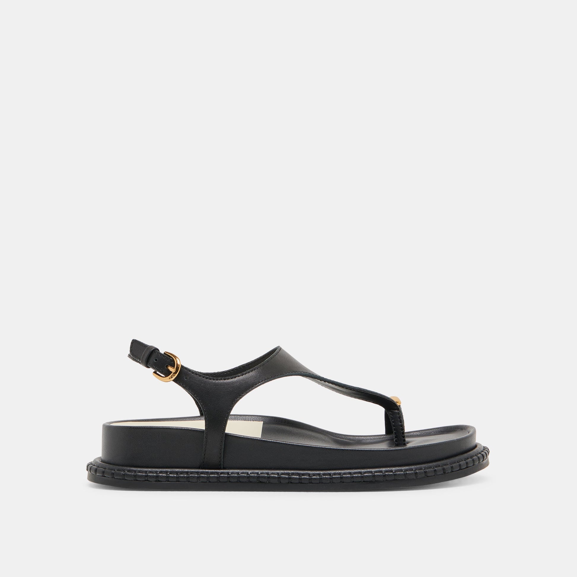 Stefan Black Leather Sandals - Dolce Vita