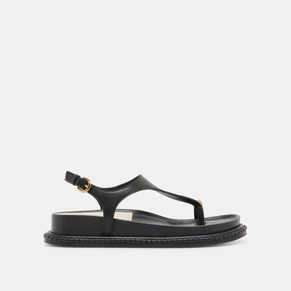 Stefan Black Leather Sandals - Dolce Vita