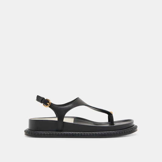 Stefan Black Leather Sandals - Dolce Vita
