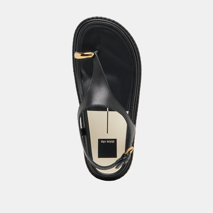 Stefan Black Leather Sandals - Dolce Vita
