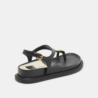 Stefan Black Leather Sandals - Dolce Vita