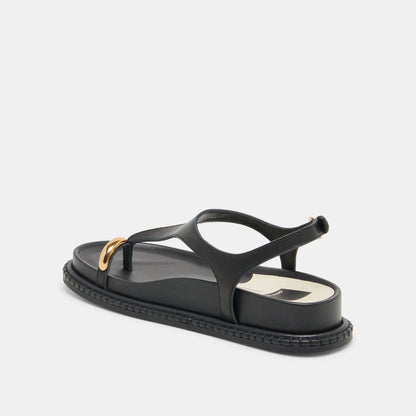 Stefan Black Leather Sandals - Dolce Vita