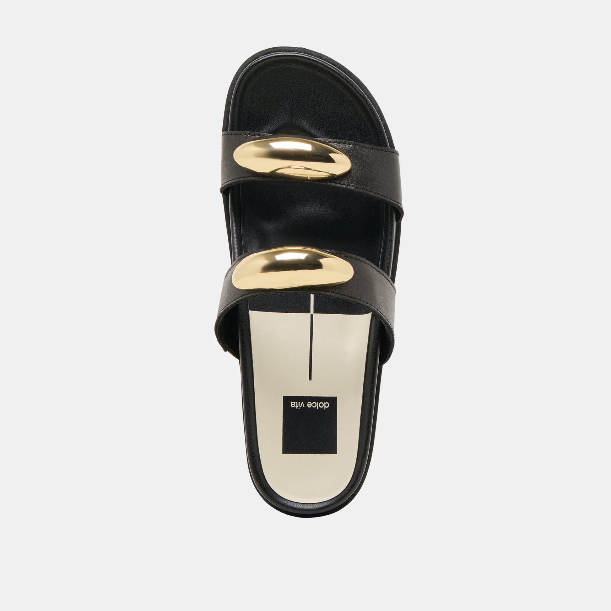 Satine Black Leather Sandals - Dolce Vita