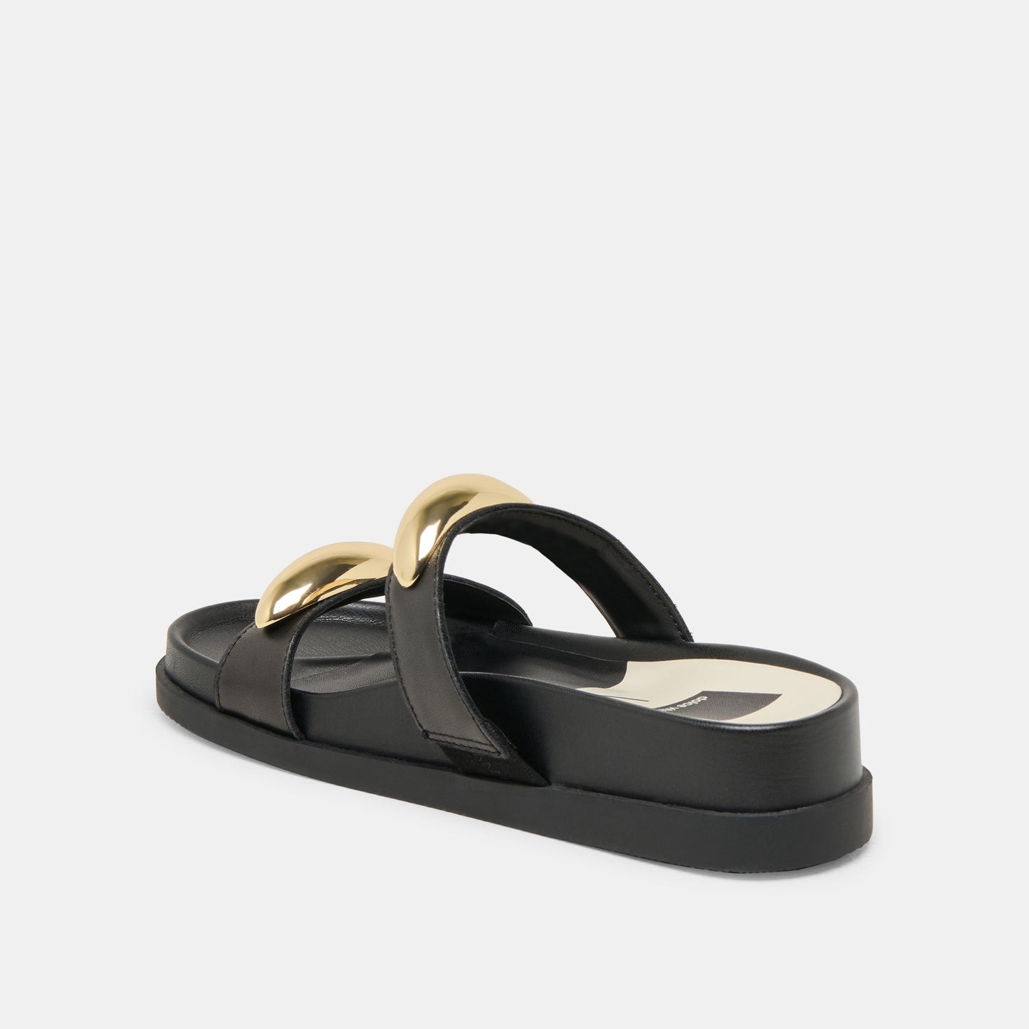 Satine Black Leather Sandals - Dolce Vita
