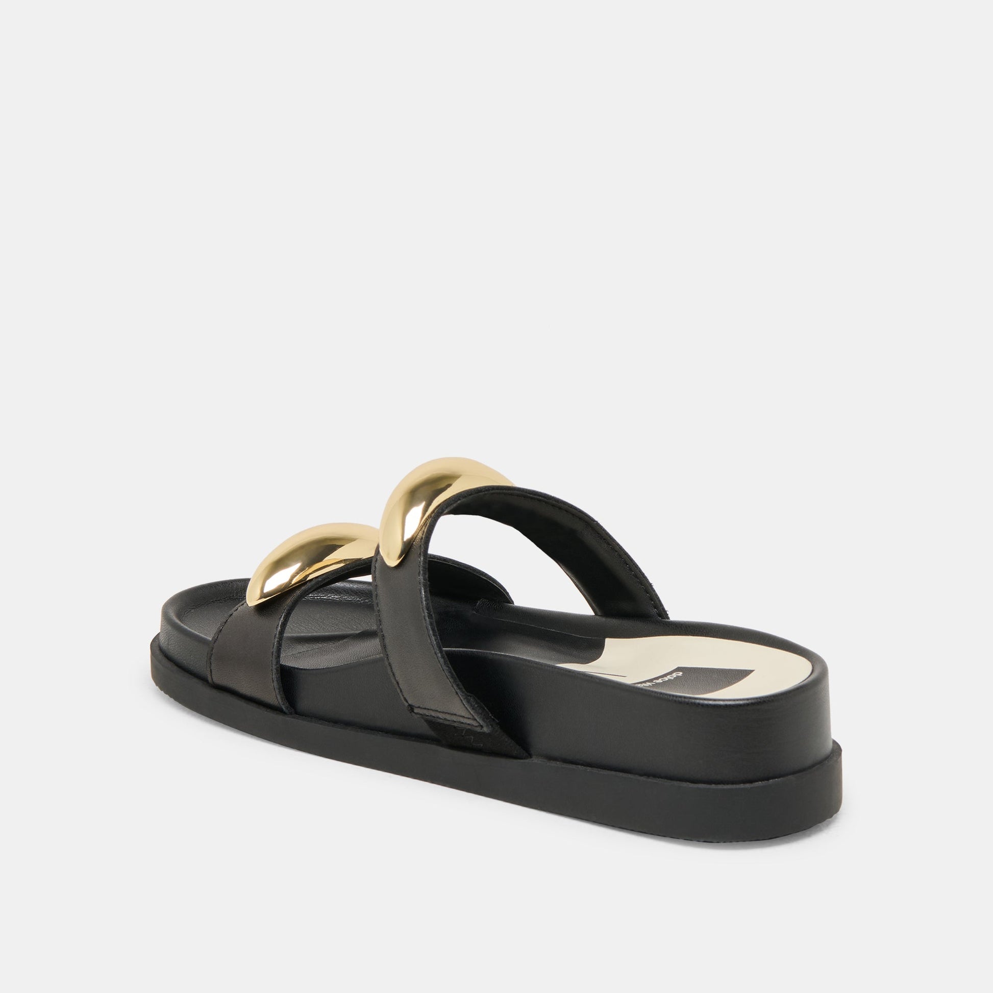 Satine Black Leather Sandals - Dolce Vita