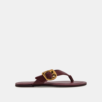 Rossa Burgundy Leather Sandals - Dolce Vita