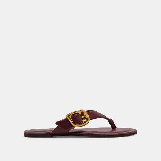 Rossa Burgundy Leather Sandals - Dolce Vita