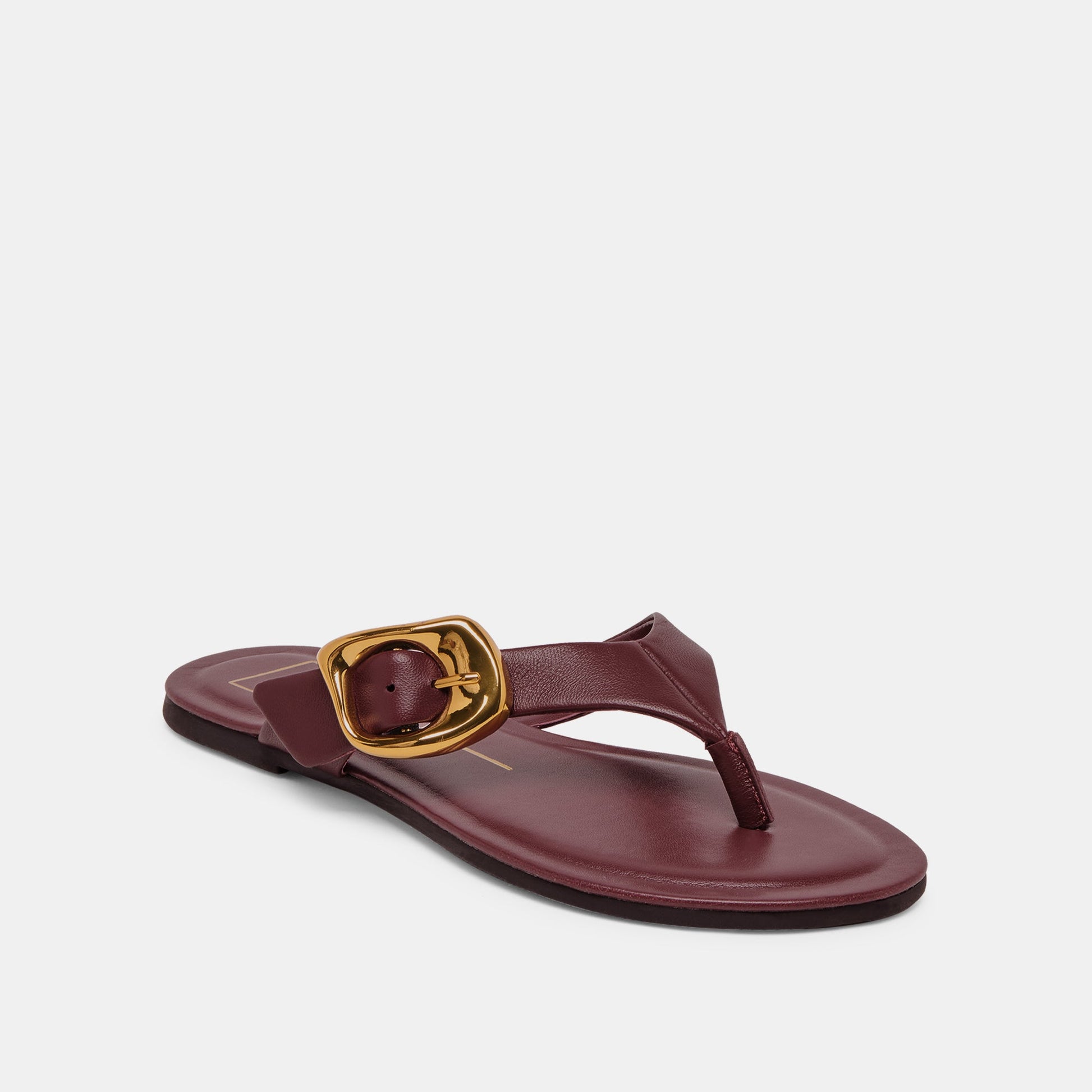 Rossa Burgundy Leather Sandals - Dolce Vita