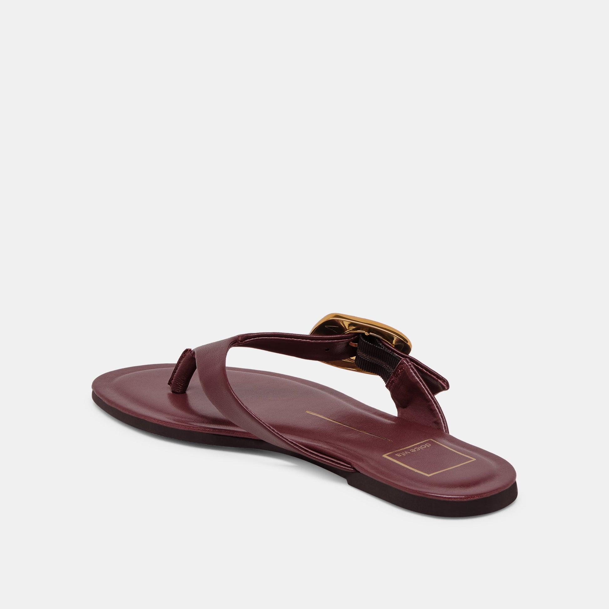 Rossa Burgundy Leather Sandals - Dolce Vita
