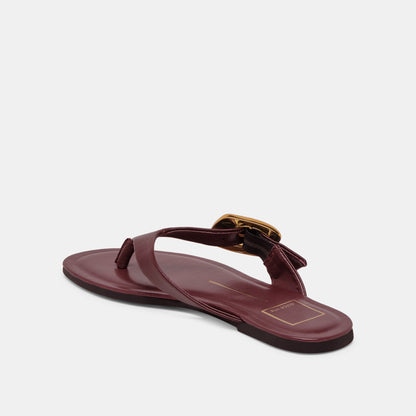 Rossa Burgundy Leather Sandals - Dolce Vita