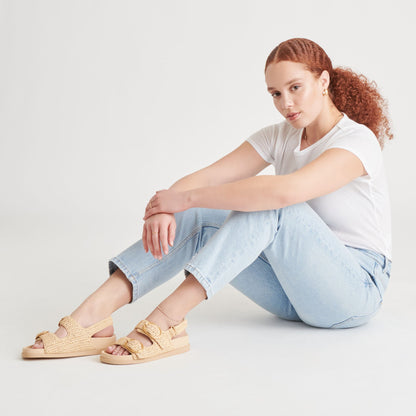 STARLA CROCHET SANDALS NATURAL KNIT - Dolce Vita