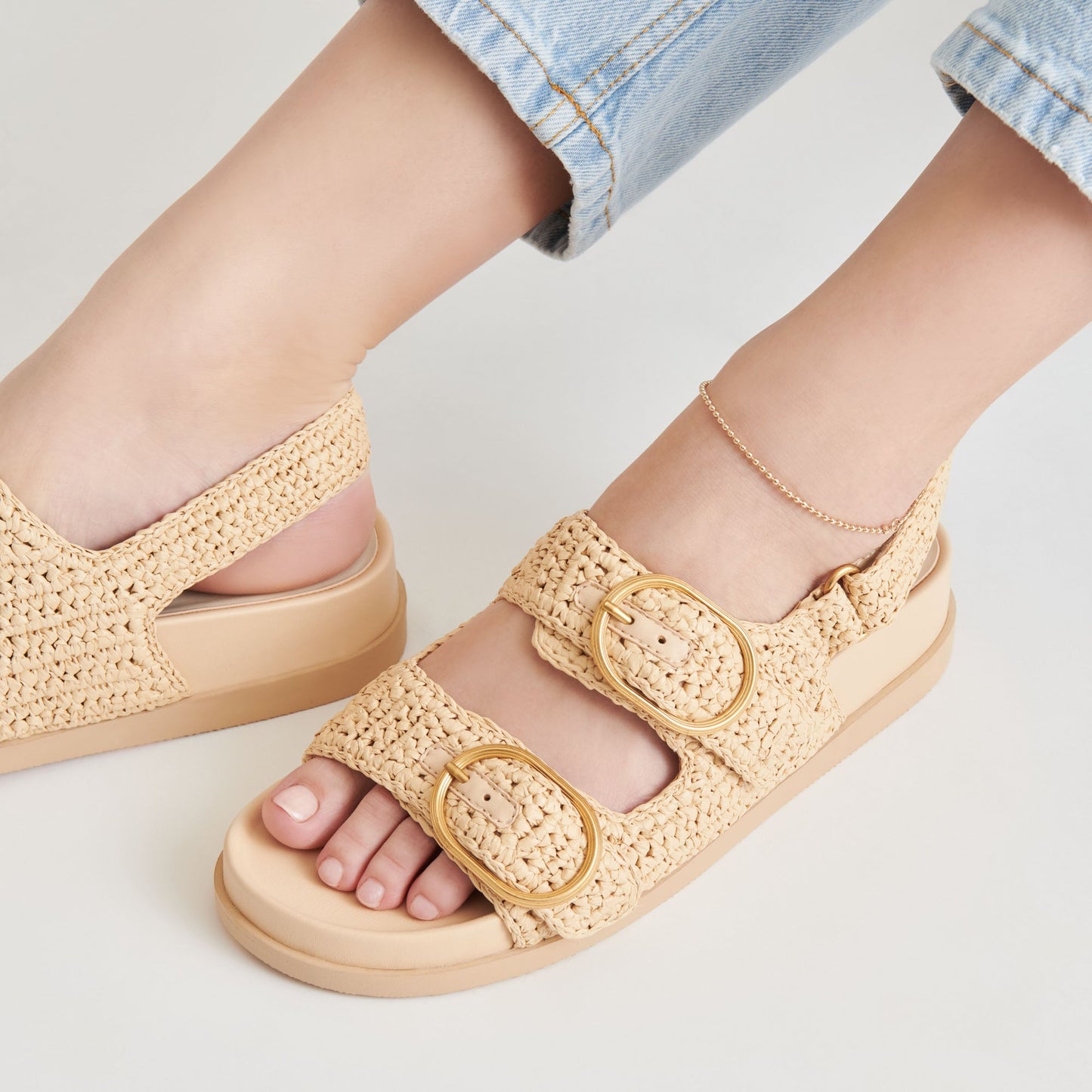 STARLA CROCHET SANDALS NATURAL KNIT - Dolce Vita