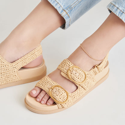STARLA CROCHET SANDALS NATURAL KNIT - Dolce Vita