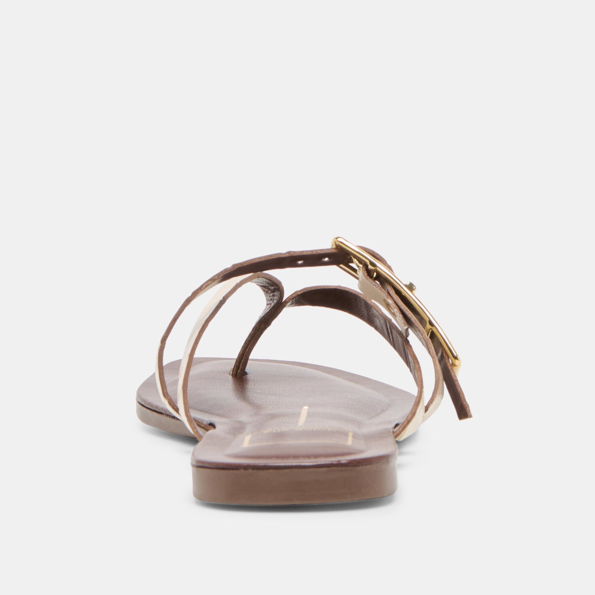 Piers Beige Croco Embossed Leather Sandals - Dolce Vita