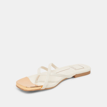 Laguna Off White Leather Sandals - Dolce Vita