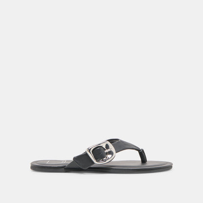 Rossa Black Leather Sandals - Dolce Vita