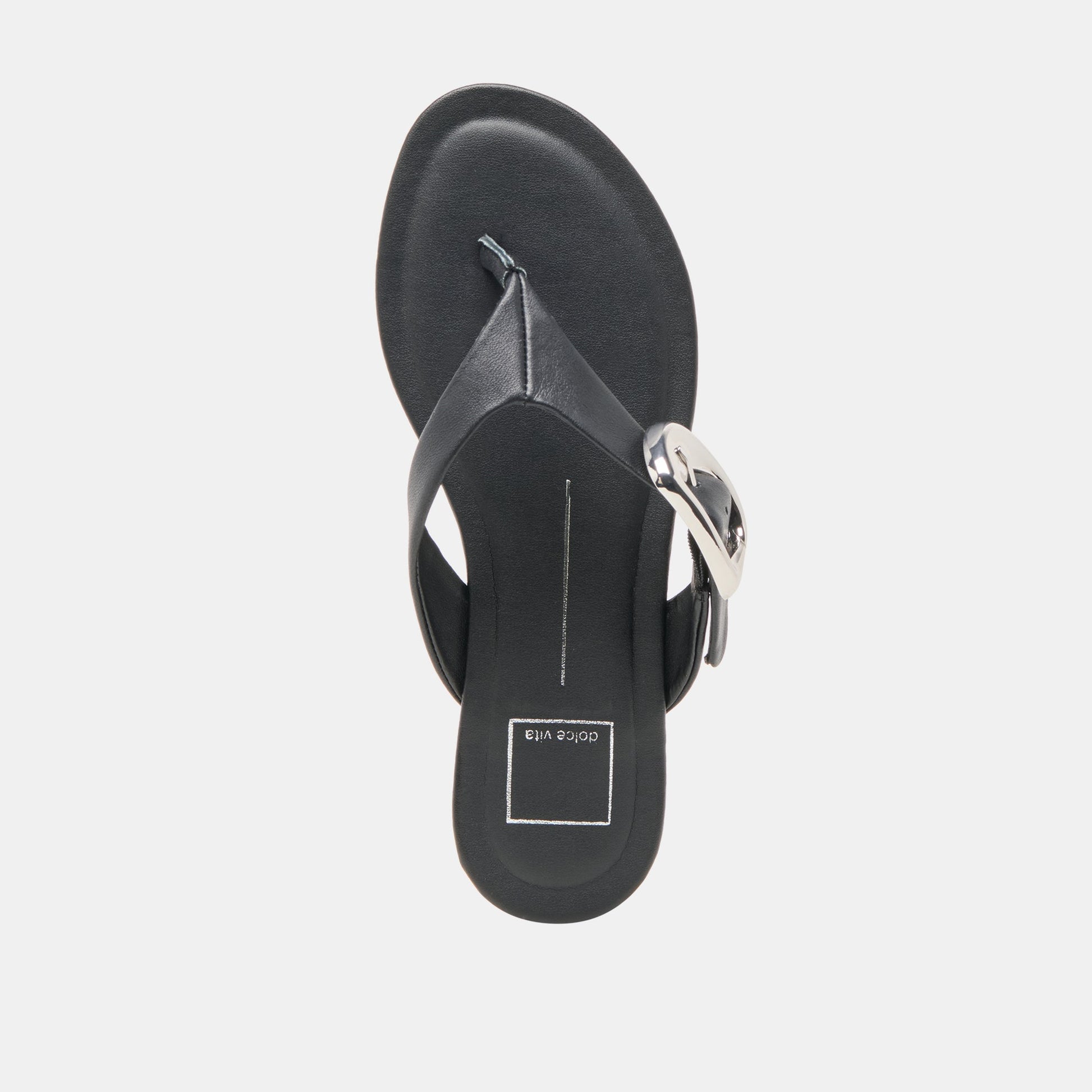 Rossa Black Leather Sandals - Dolce Vita