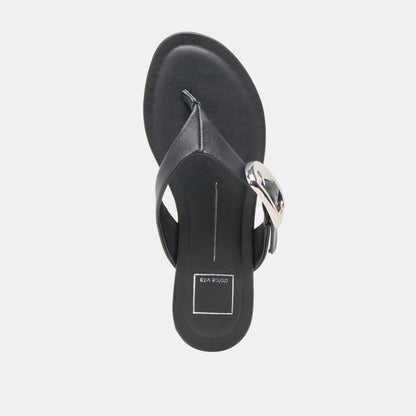 Rossa Black Leather Sandals - Dolce Vita