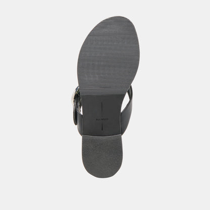 Rossa Black Leather Sandals - Dolce Vita