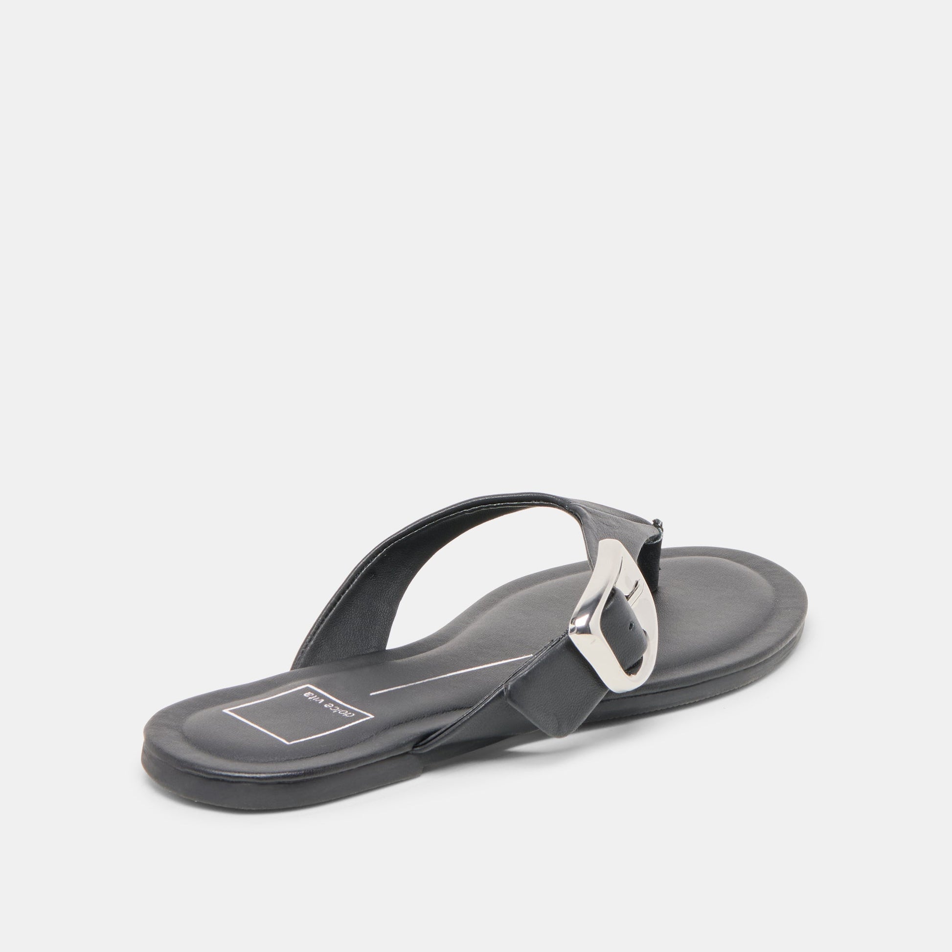 Rossa Black Leather Sandals - Dolce Vita