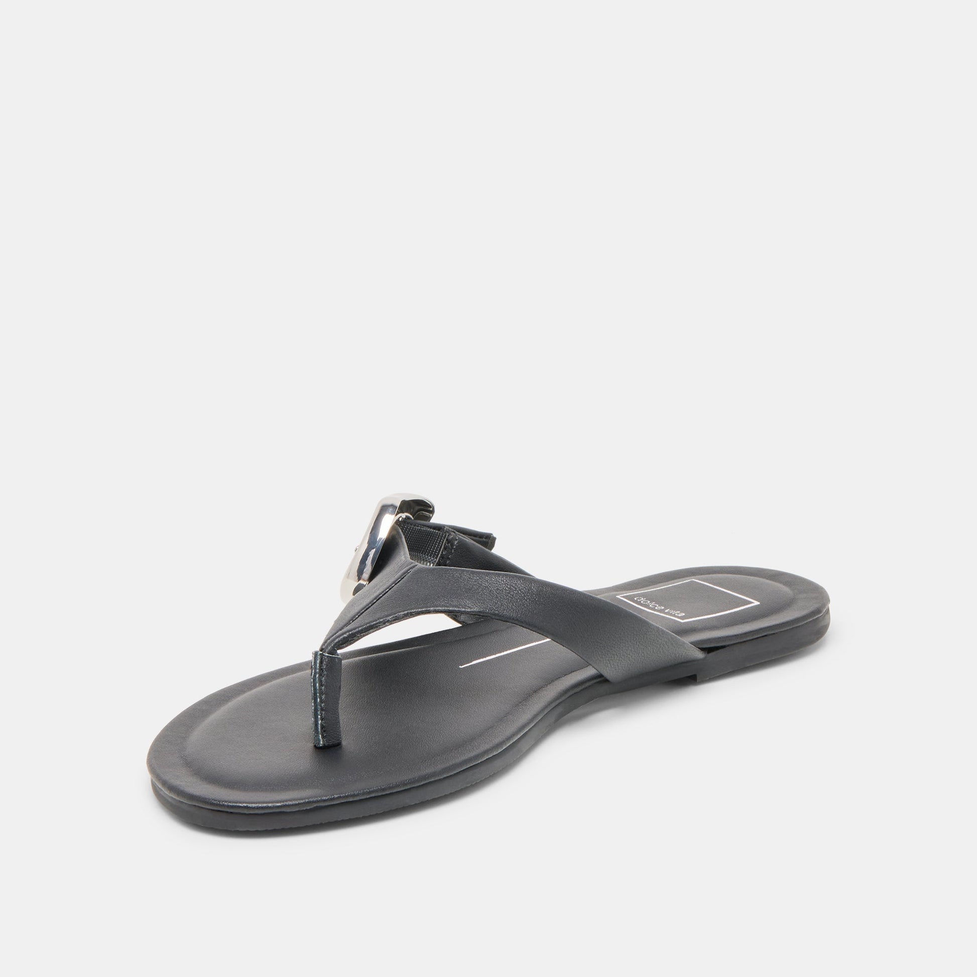 Rossa Black Leather Sandals - Dolce Vita