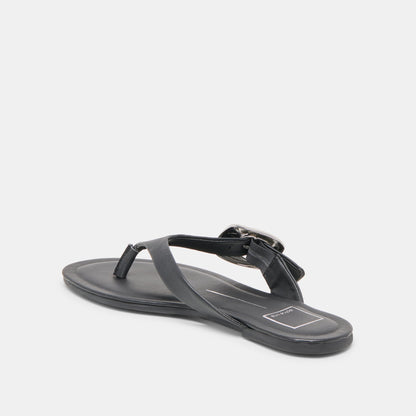Rossa Black Leather Sandals - Dolce Vita