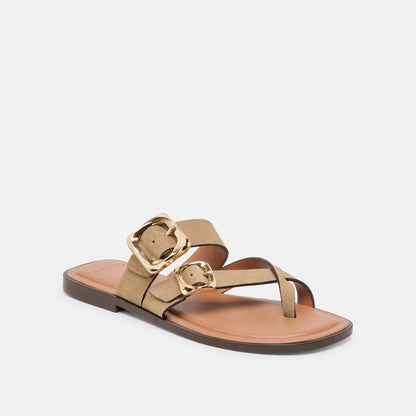 Shore Taupe Suede Sandals - Dolce Vita