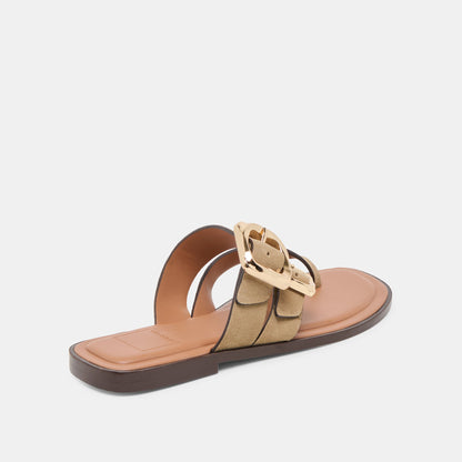 Shore Taupe Suede Sandals - Dolce Vita