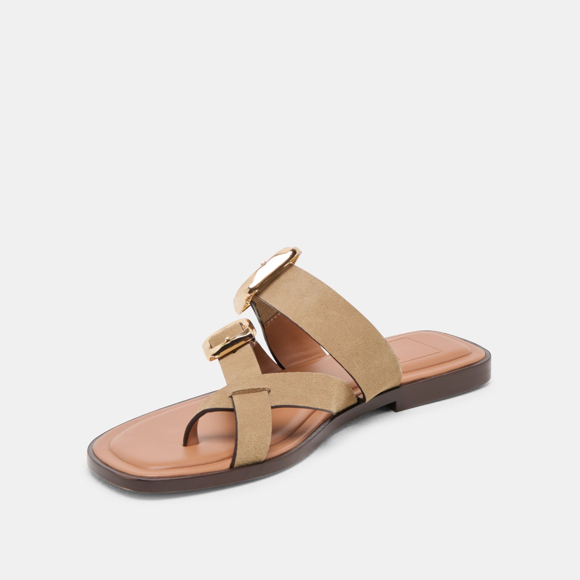 Shore Taupe Suede Sandals - Dolce Vita