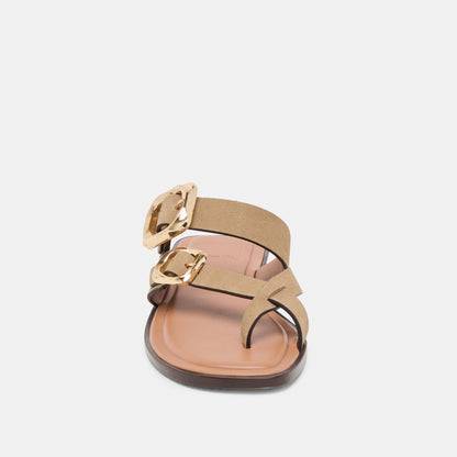 Shore Taupe Suede Sandals - Dolce Vita
