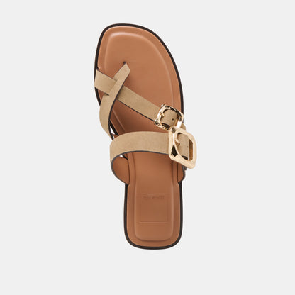 Shore Taupe Suede Sandals - Dolce Vita