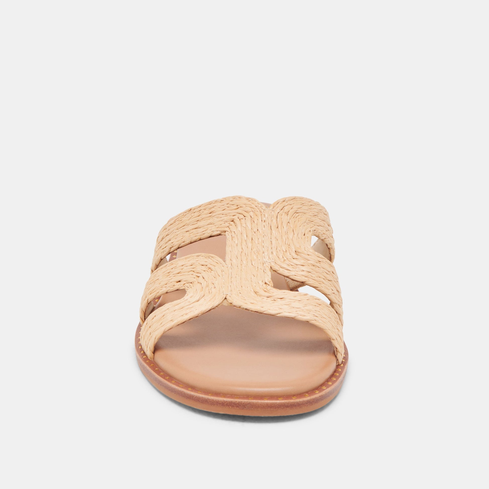 EMON WIDE SANDALS LT NATURAL RAFFIA - Dolce Vita