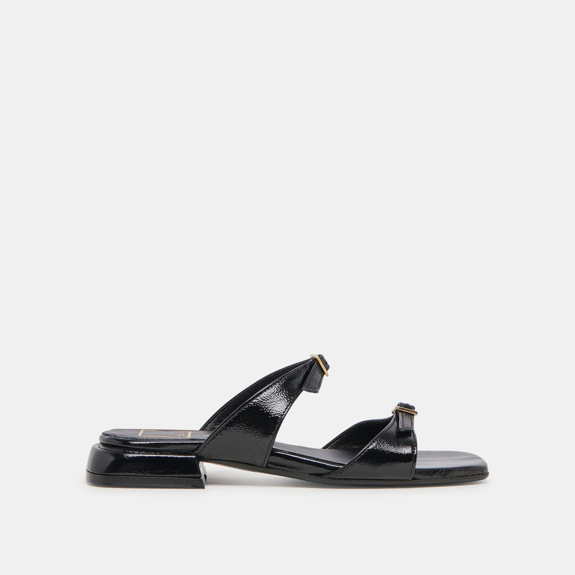 LAVERN SANDALS MIDNIGHT CRINKLE PATENT - Dolce Vita