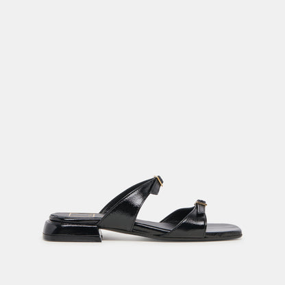 LAVERN SANDALS MIDNIGHT CRINKLE PATENT - Dolce Vita
