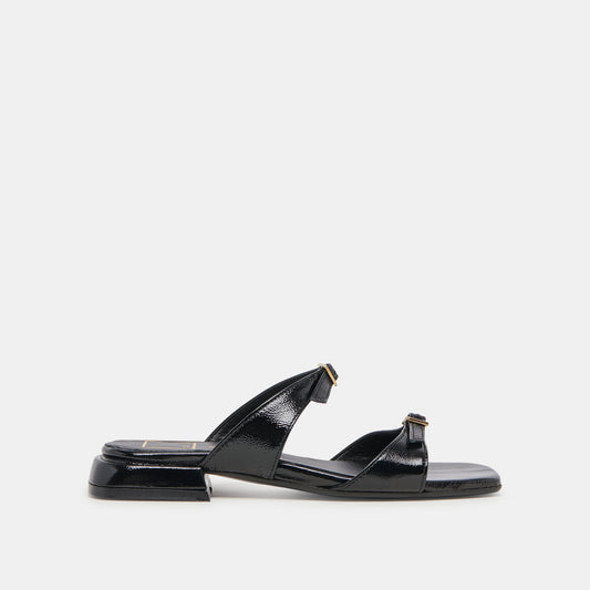 LAVERN SANDALS MIDNIGHT CRINKLE PATENT - Dolce Vita