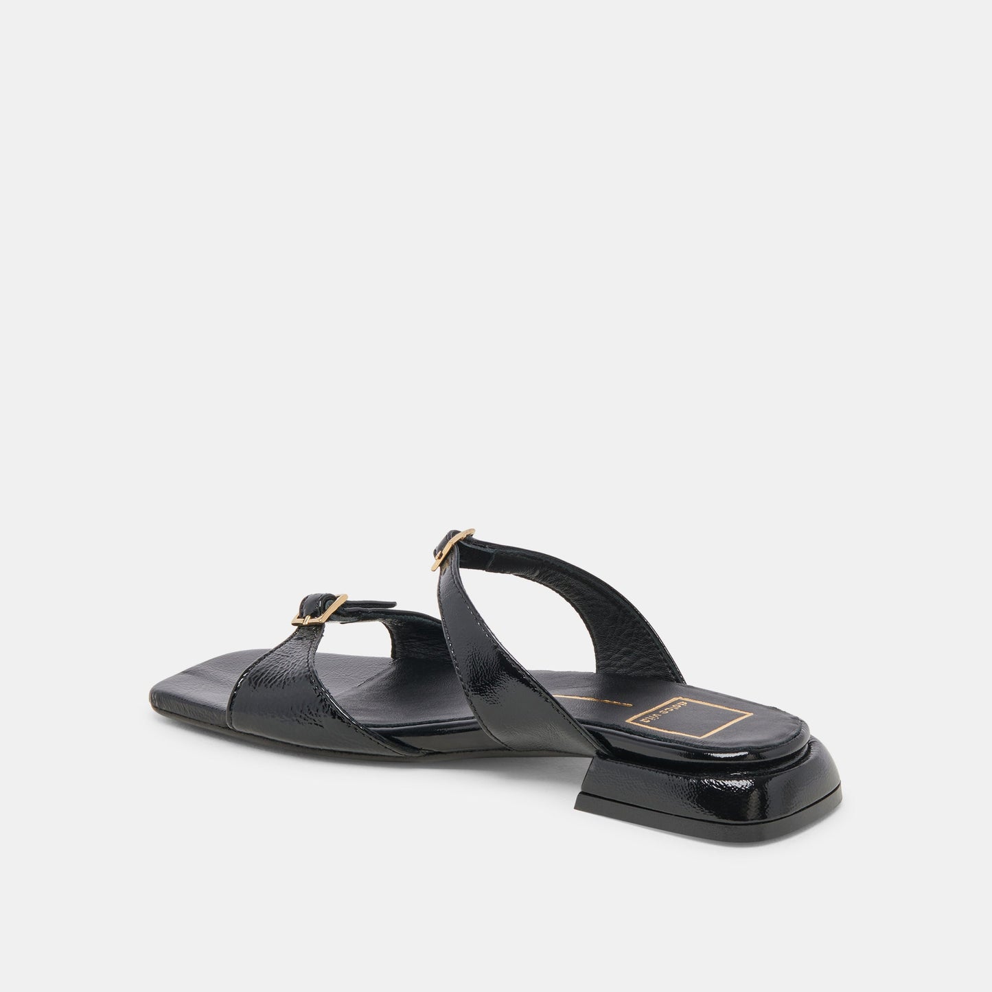 LAVERN SANDALS MIDNIGHT CRINKLE PATENT - Dolce Vita