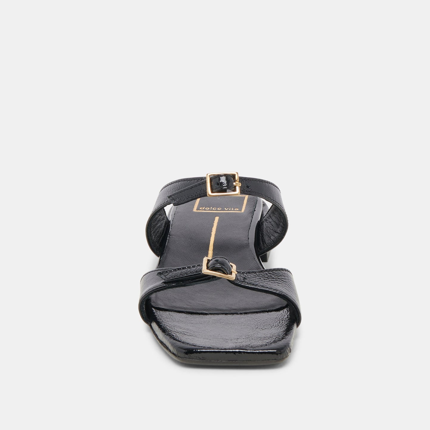 LAVERN SANDALS MIDNIGHT CRINKLE PATENT - Dolce Vita