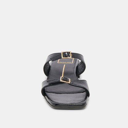 LAVERN SANDALS MIDNIGHT CRINKLE PATENT - Dolce Vita