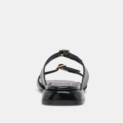 LAVERN SANDALS MIDNIGHT CRINKLE PATENT - Dolce Vita