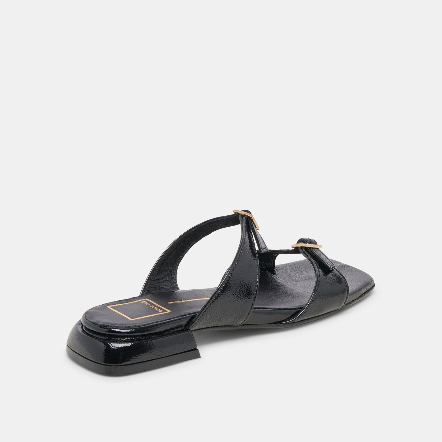 LAVERN SANDALS MIDNIGHT CRINKLE PATENT - Dolce Vita