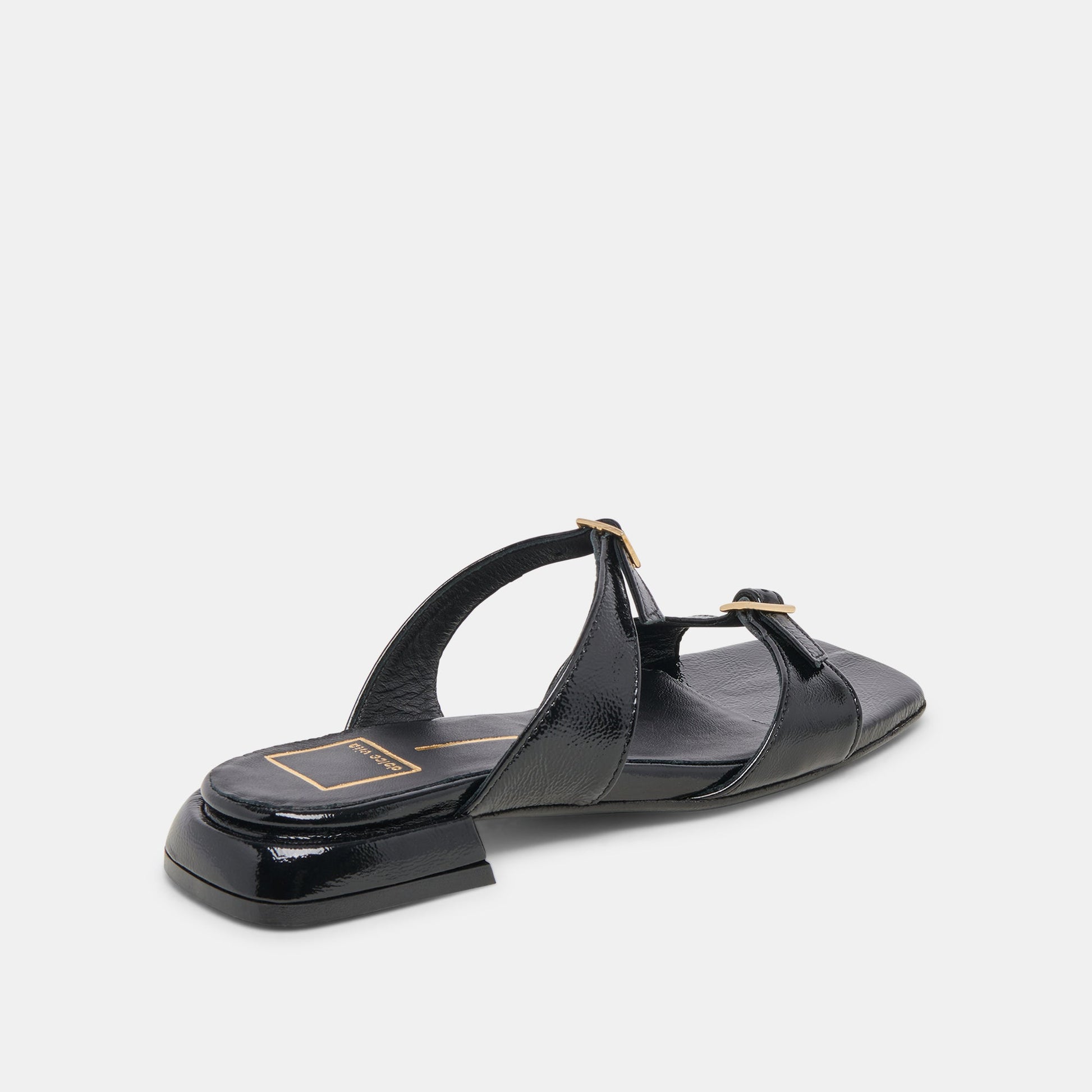 LAVERN SANDALS MIDNIGHT CRINKLE PATENT - Dolce Vita