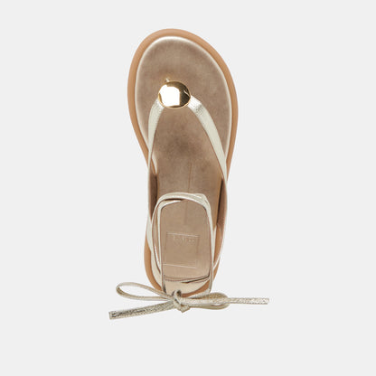 JUDY SANDALS LIGHT GOLD LEATHER - Dolce Vita